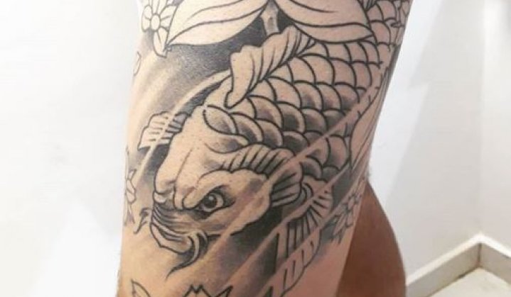 tatuagem carpa lenda dragão