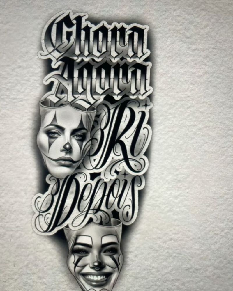 tatuagem máscaras de teatro significado