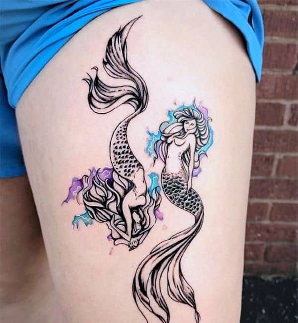 tatuagem símbolo peixes minimalista