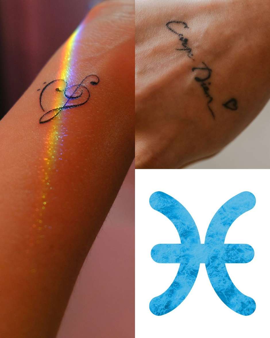 tatuagem peixes braço