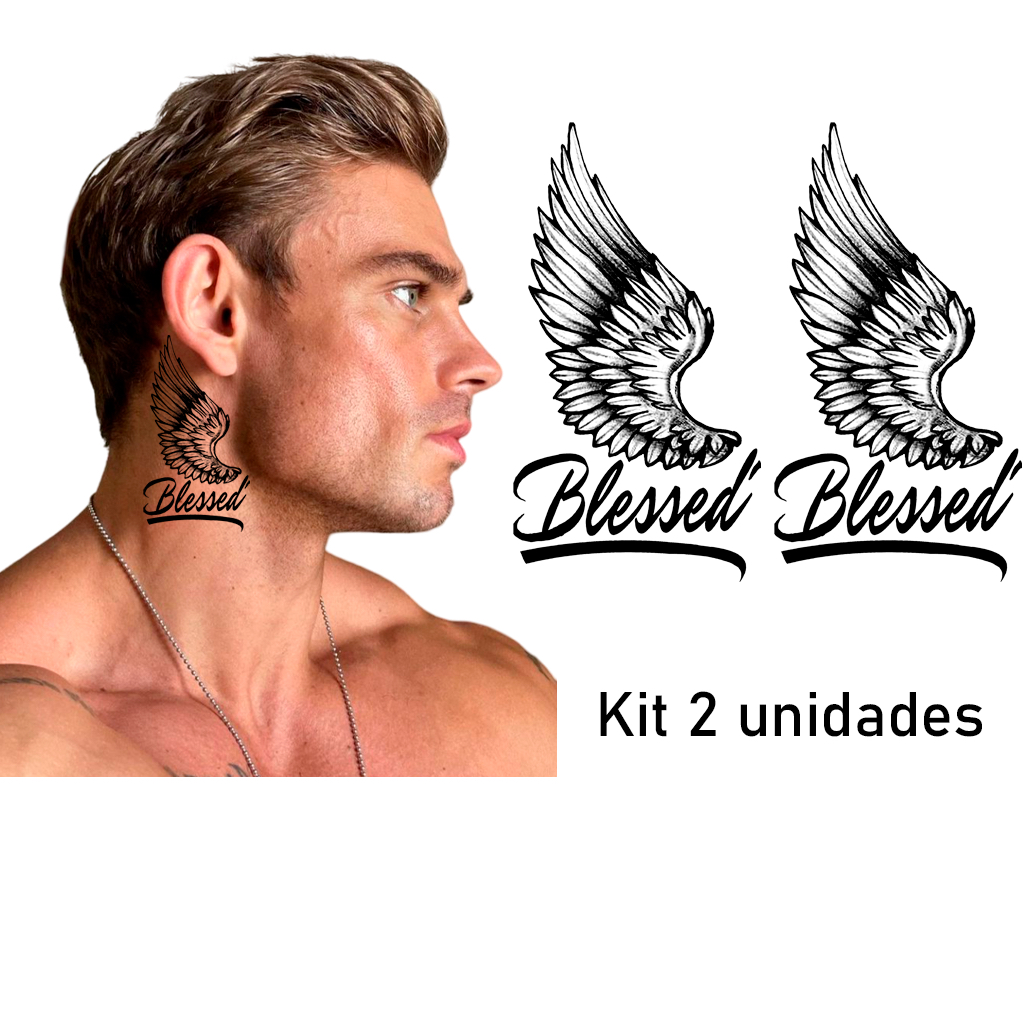 tatuagem frase pescoço