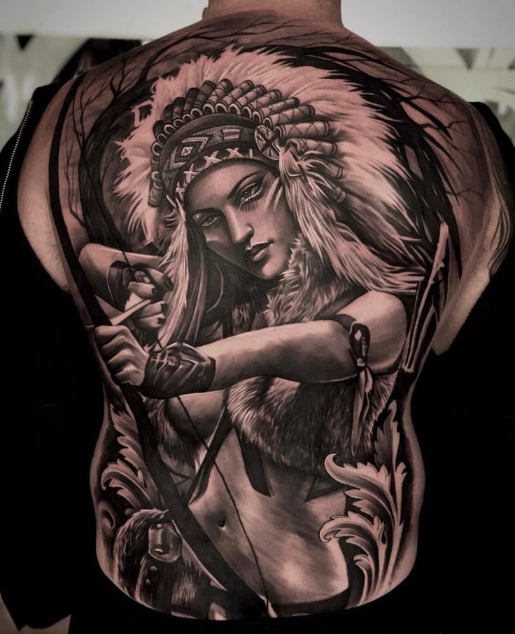 tatuagem costas anjo masculina