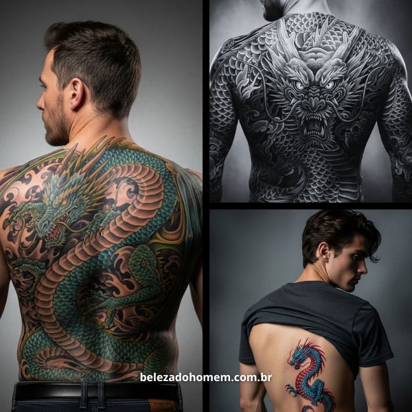 tatuagem costas oriental masculina