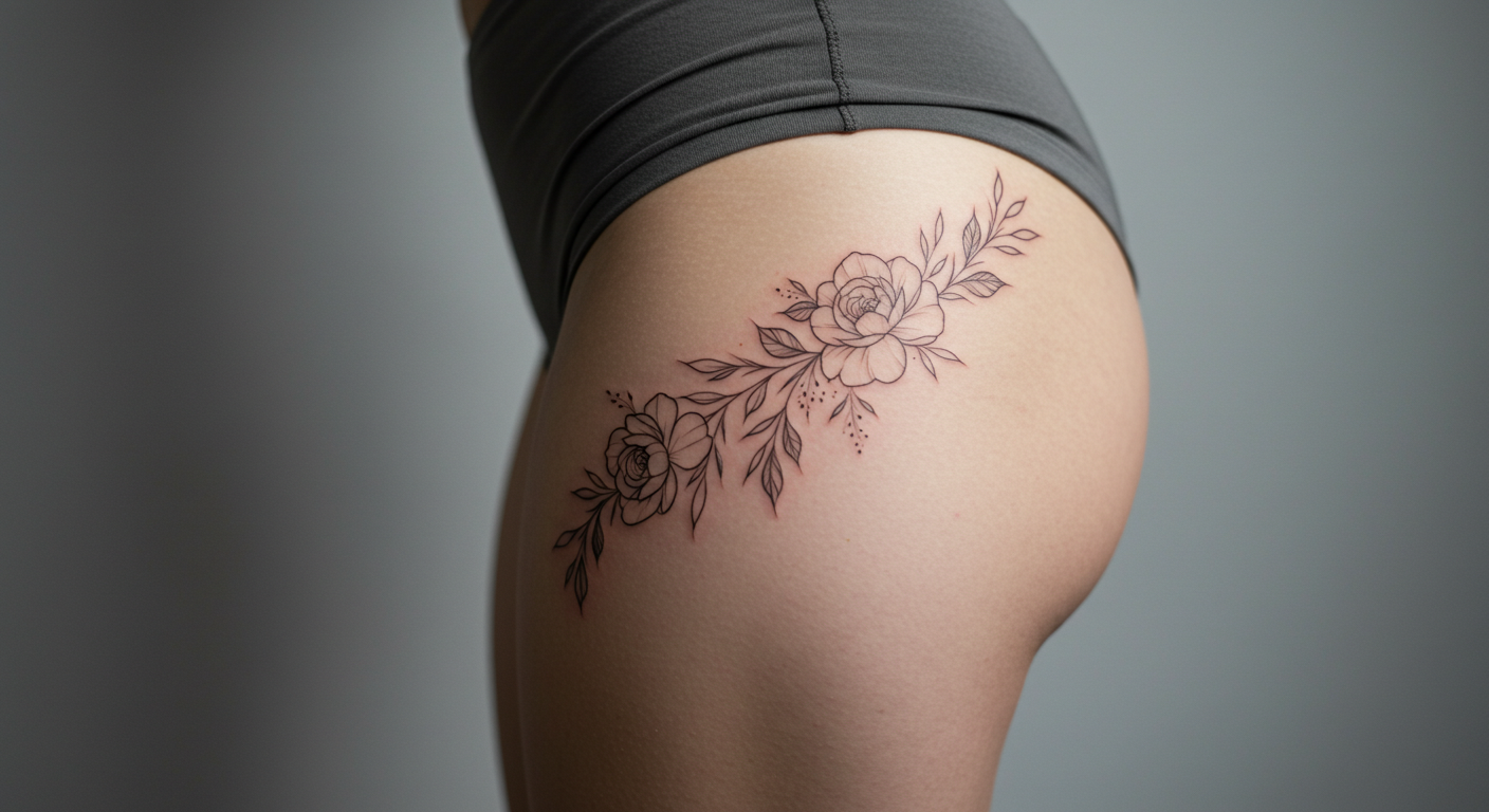 tatuagem de frase na bunda