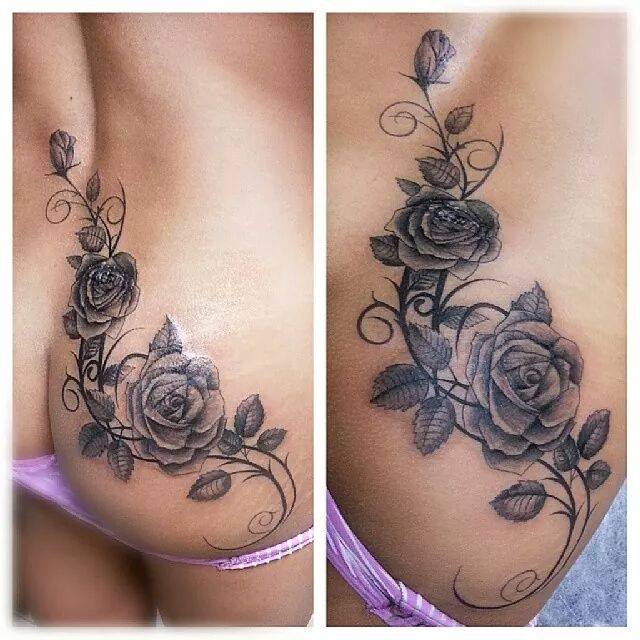 tatuagem de cobra bunda