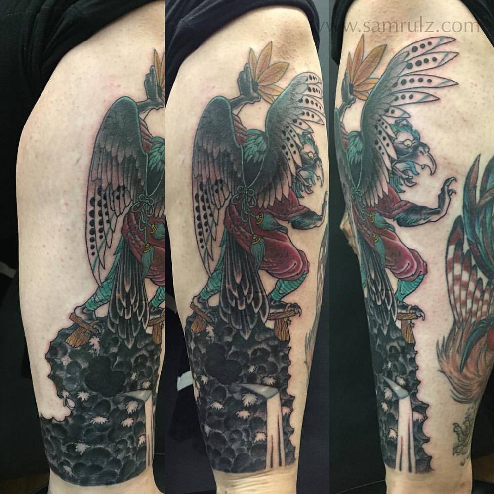 tatuagem samurai tengu
