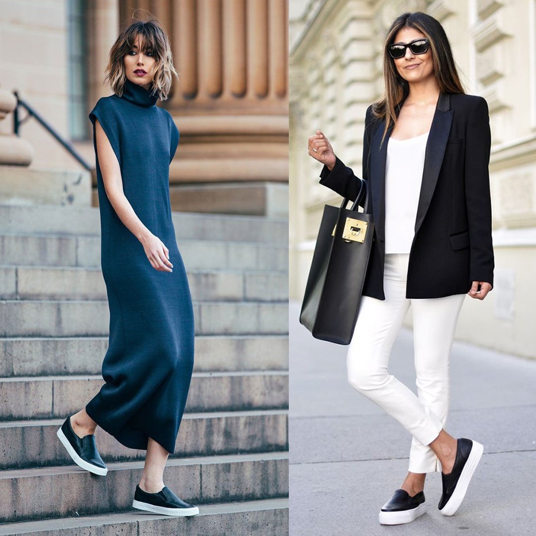 looks com tênis slip on feminino