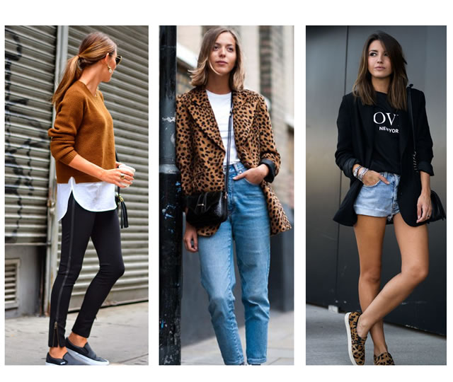 tenis slip on plataforma looks