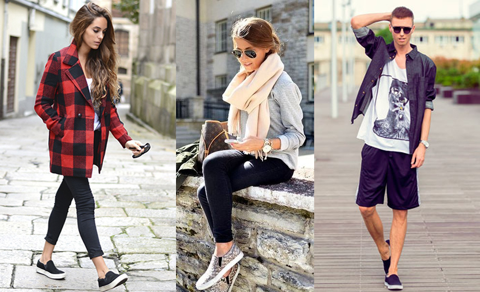 tenis slip on casual