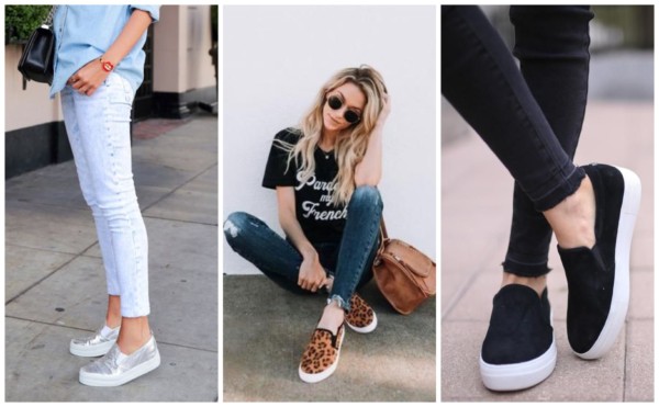 tenis slip on versatil