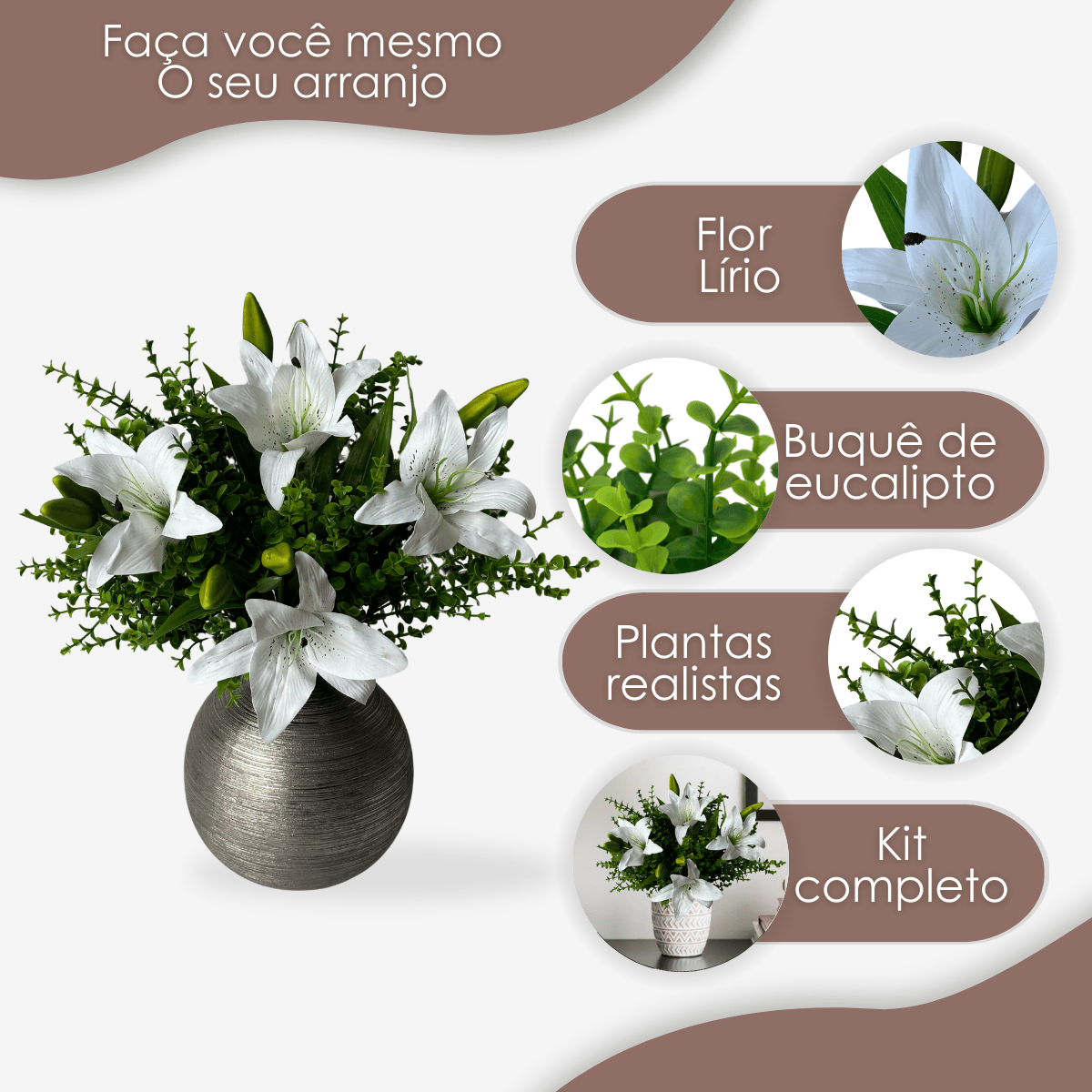 folhagens artificiais para arranjos