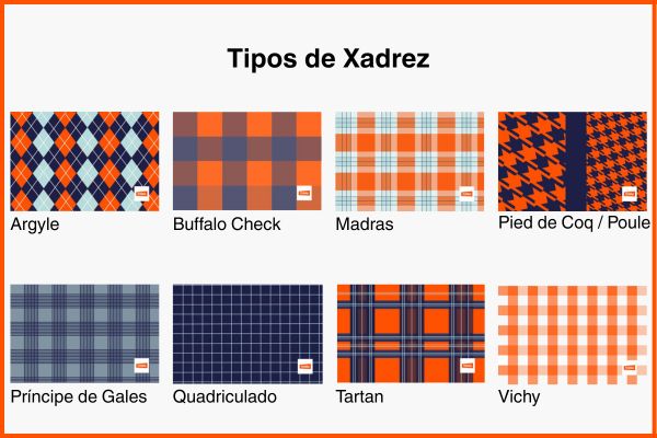 tipos de xadrez para roupas