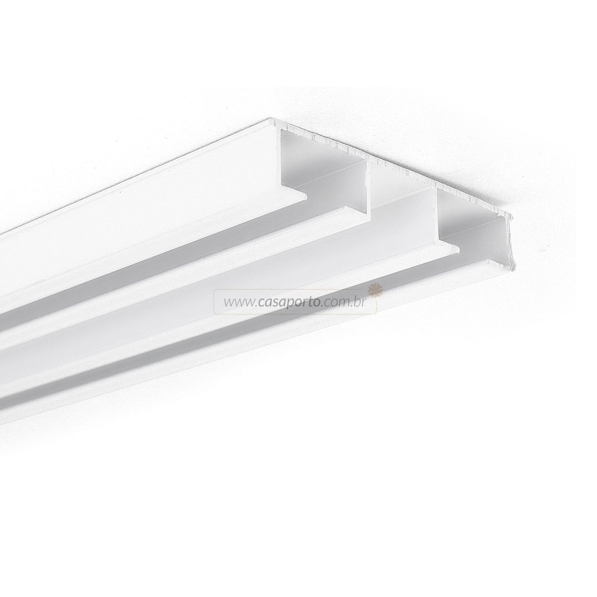 trilho suíço duplo para cortina wave
