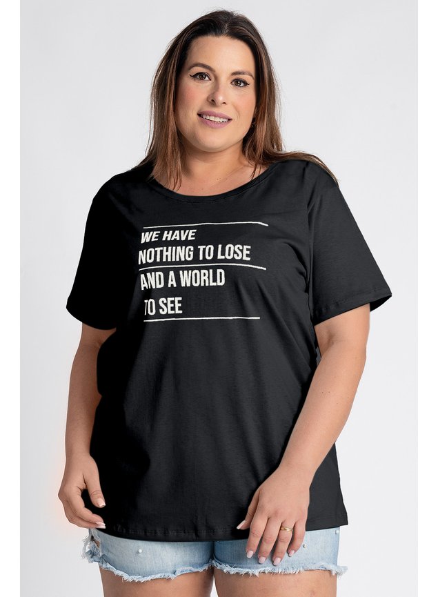 tshirt feminina plus size