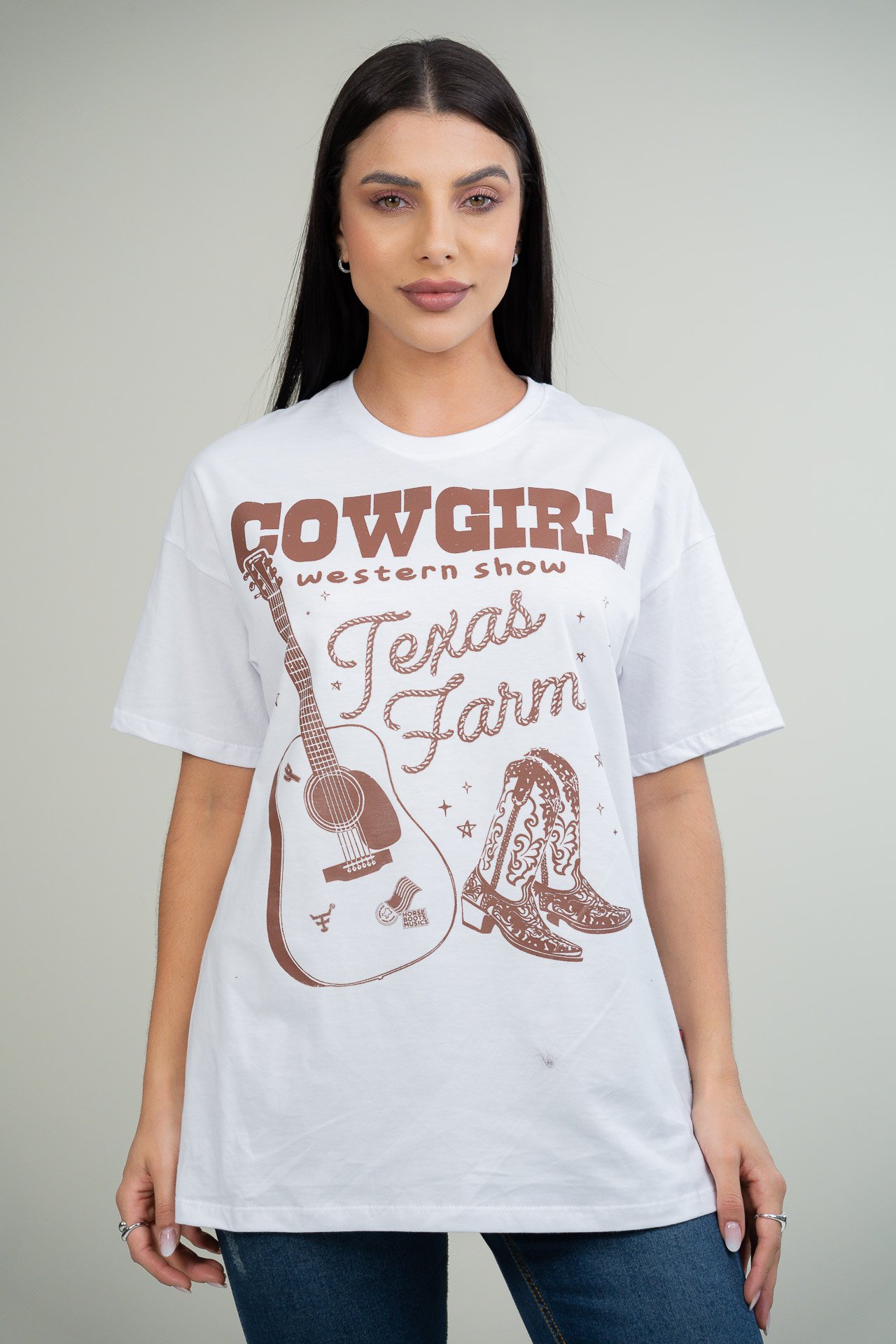 tshirt feminina gola V