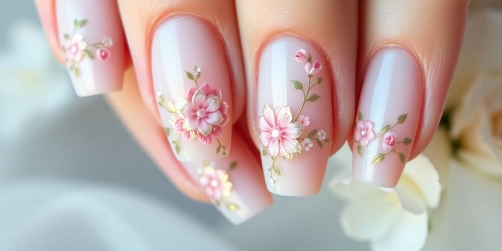Unha de gel delicada