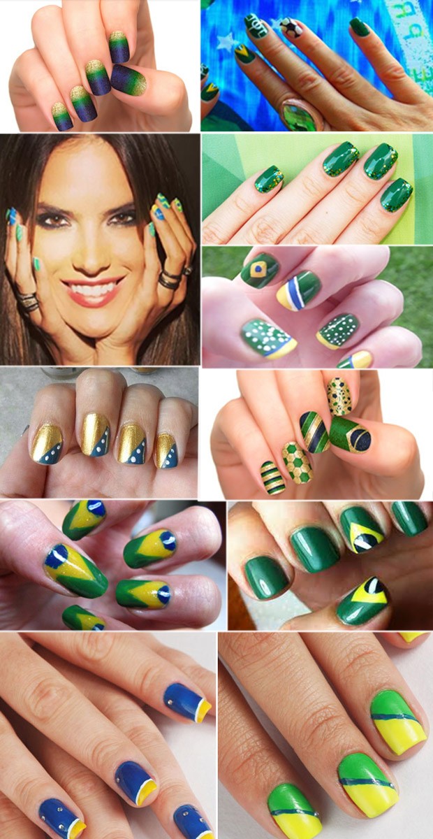 unha decorada copa do mundo brasil
