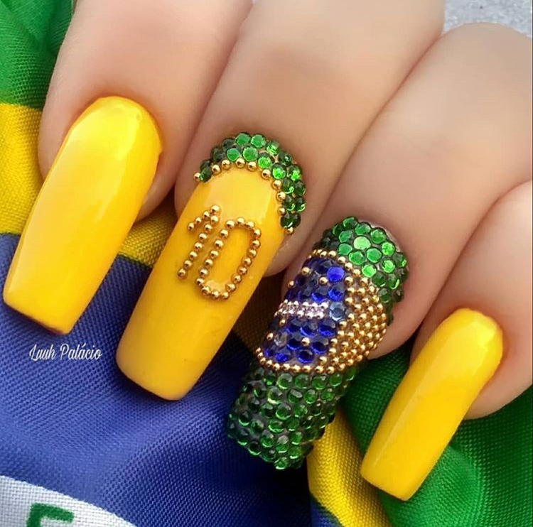 unha decorada copa do mundo brasil