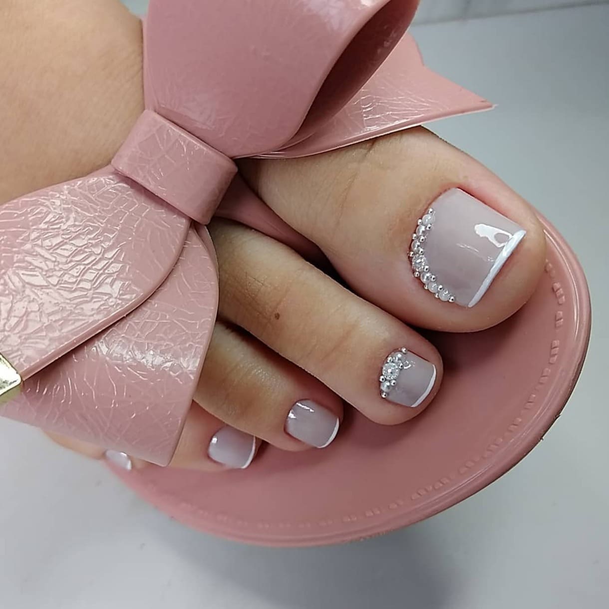 esmaltação em gel nos pés