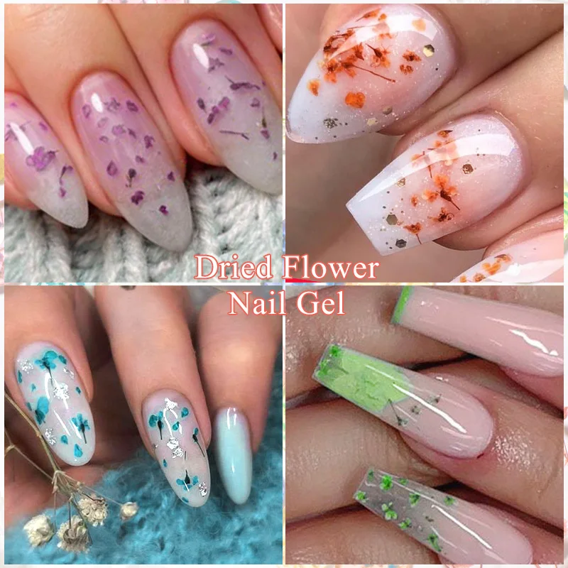 nail art flor seca