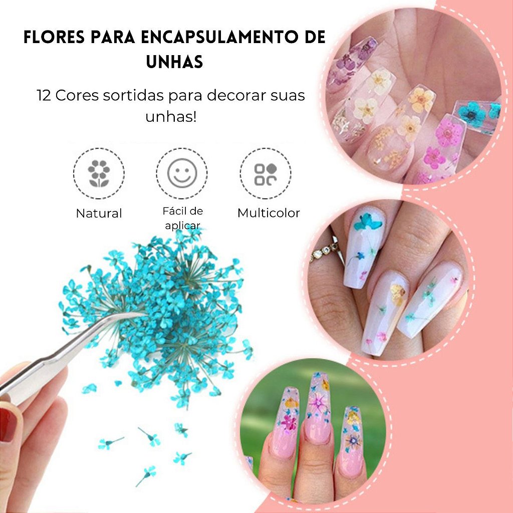 decoração unha flor