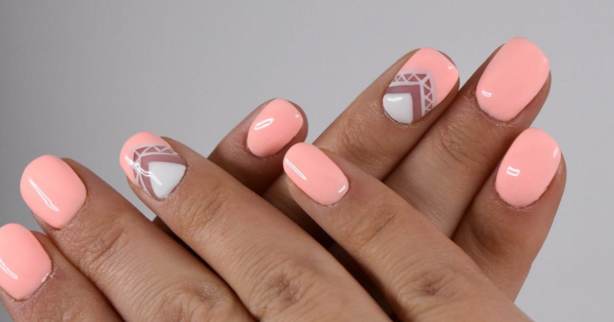 unhas em gel decoradas simples