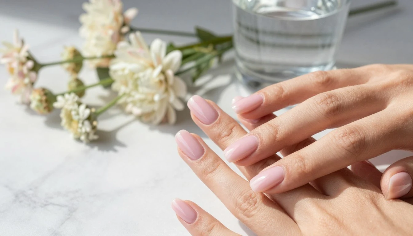 unhas em gel neutras