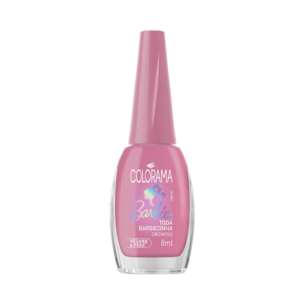 unhas cor de rosa