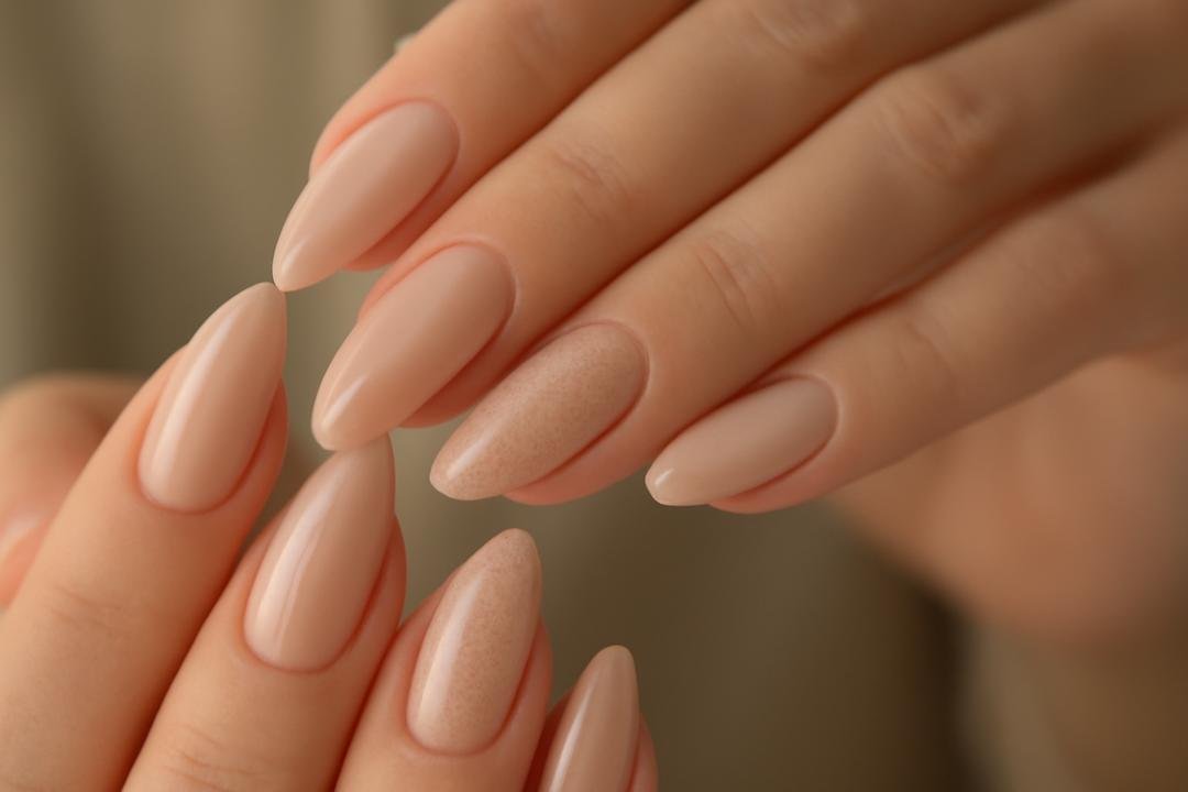 unhas amendoadas simples