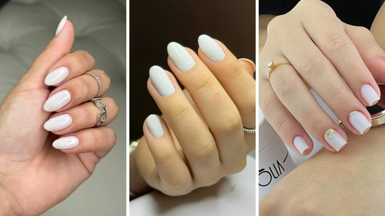 unhas brancas delicadas francesinha