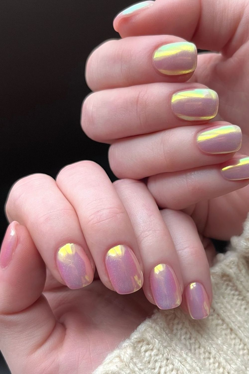 unhas curtas formato amendoado