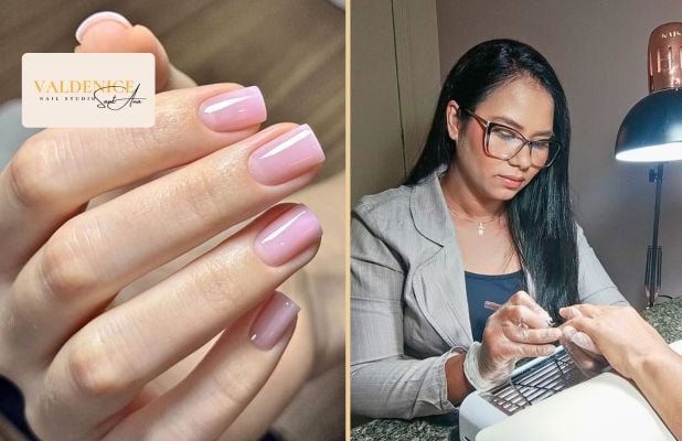 unhas de gel neutras