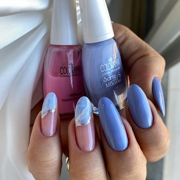 unhas de gel curtas elegantes