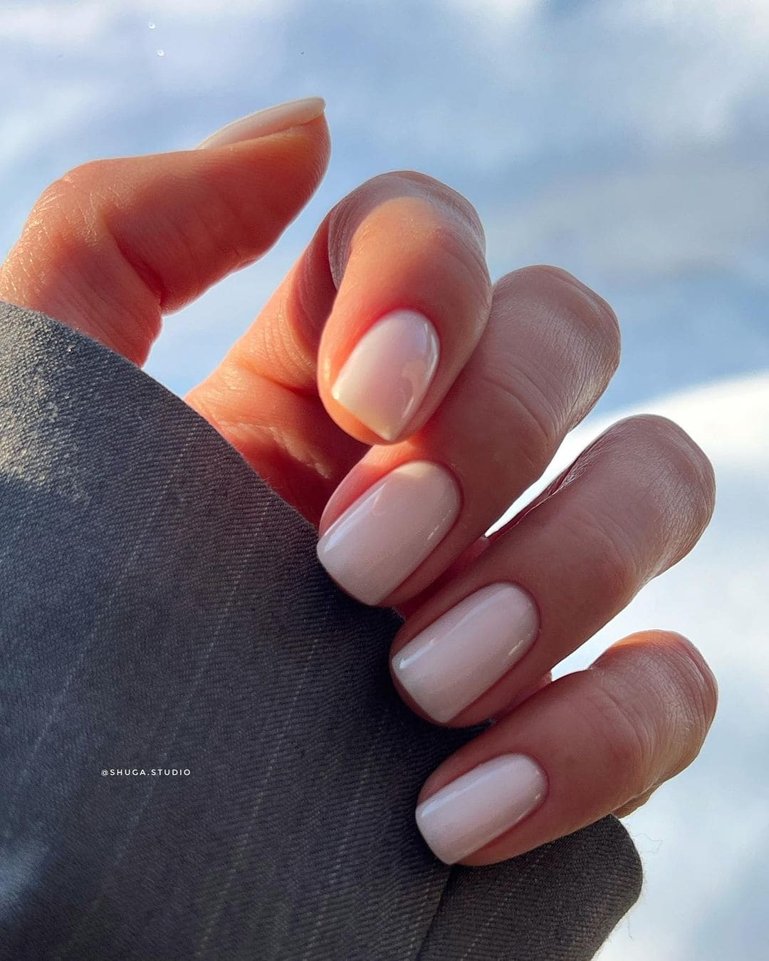 unhas nude