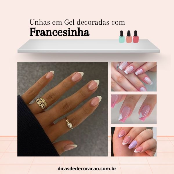 unhas quadradas com francesinha