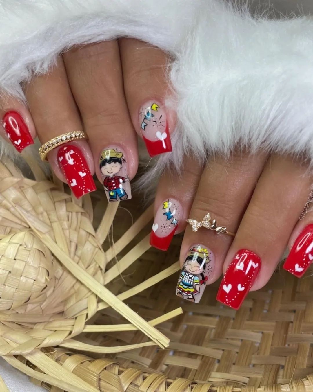 unhas juninas fáceis