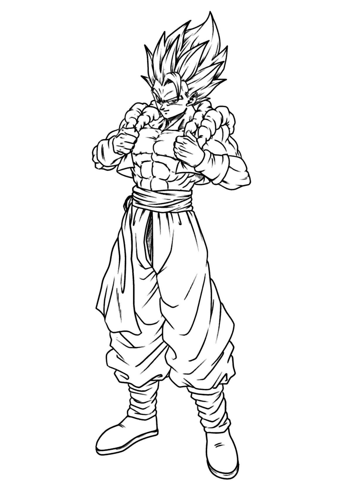 colorir príncipe dos saiyajins