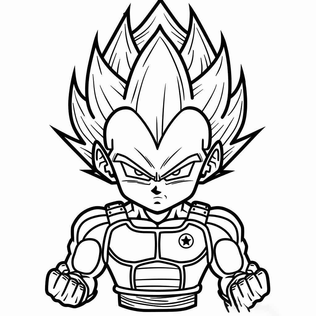 vegeta blue para pintar