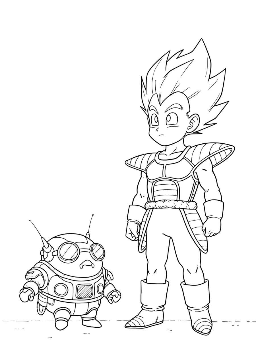 goku e vegeta para colorir