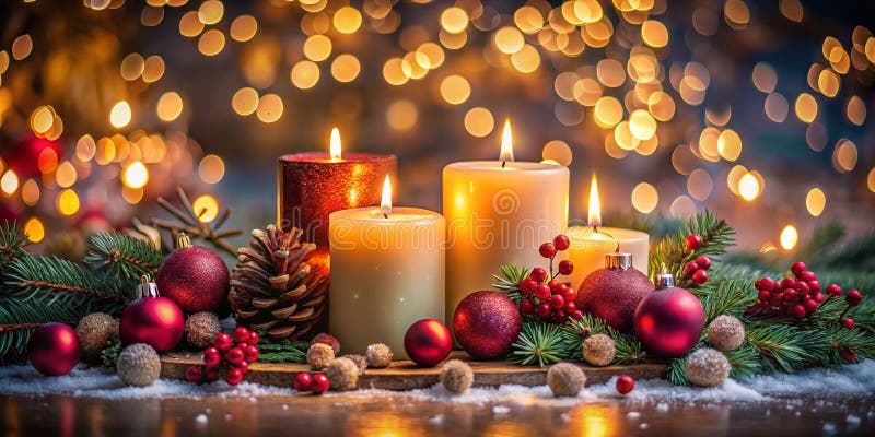 castiçais para velas de natal