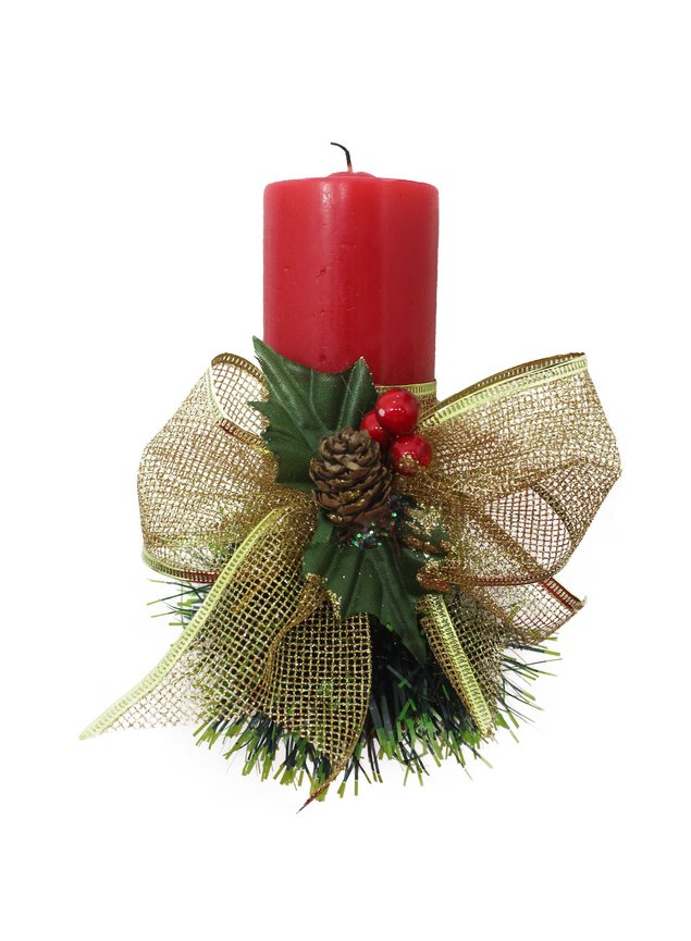 como usar velas na decoração de natal