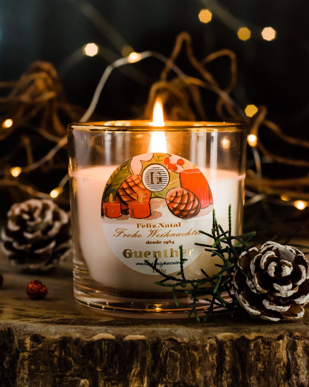 castiçais para velas de natal