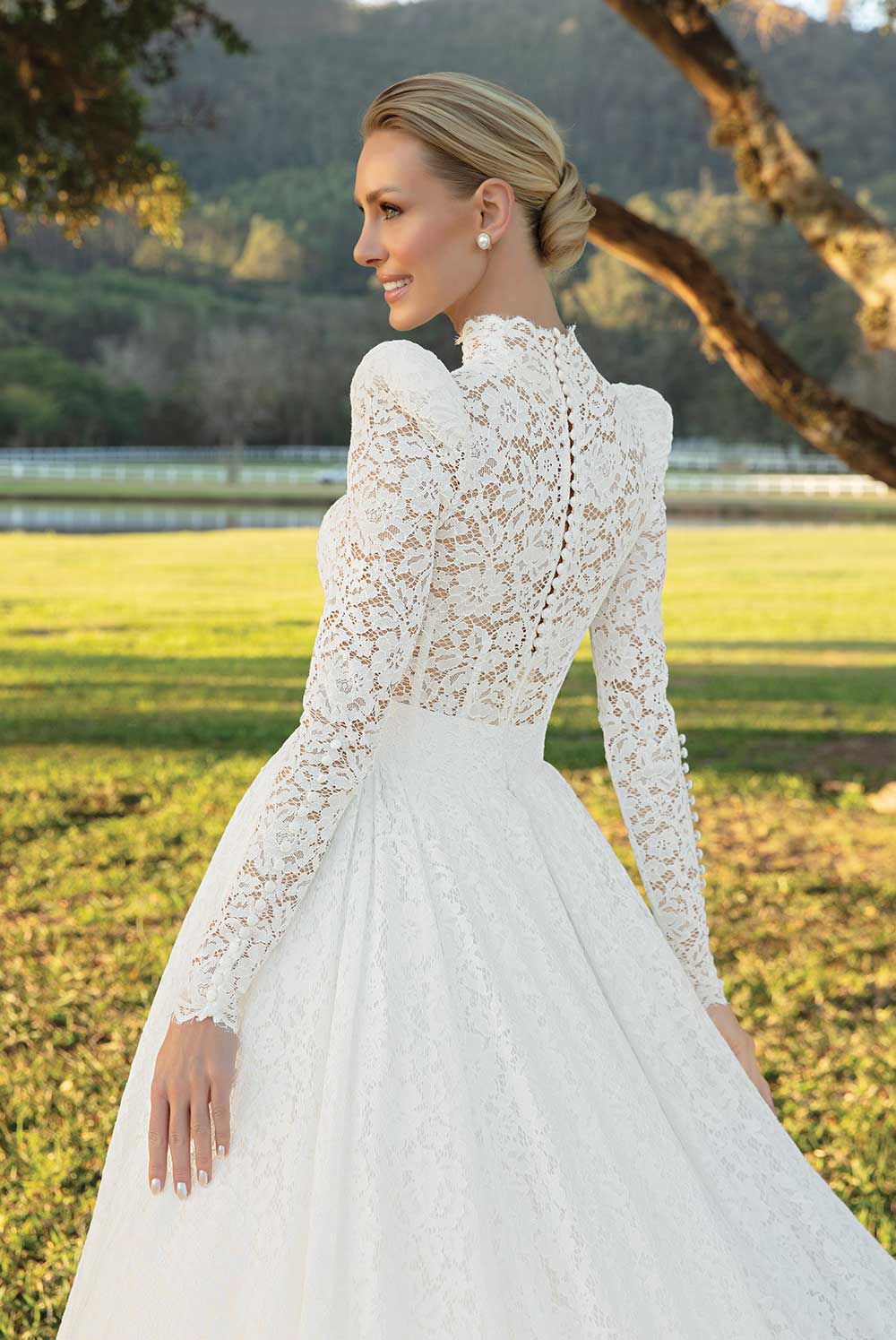 vestido de noiva manga 3/4