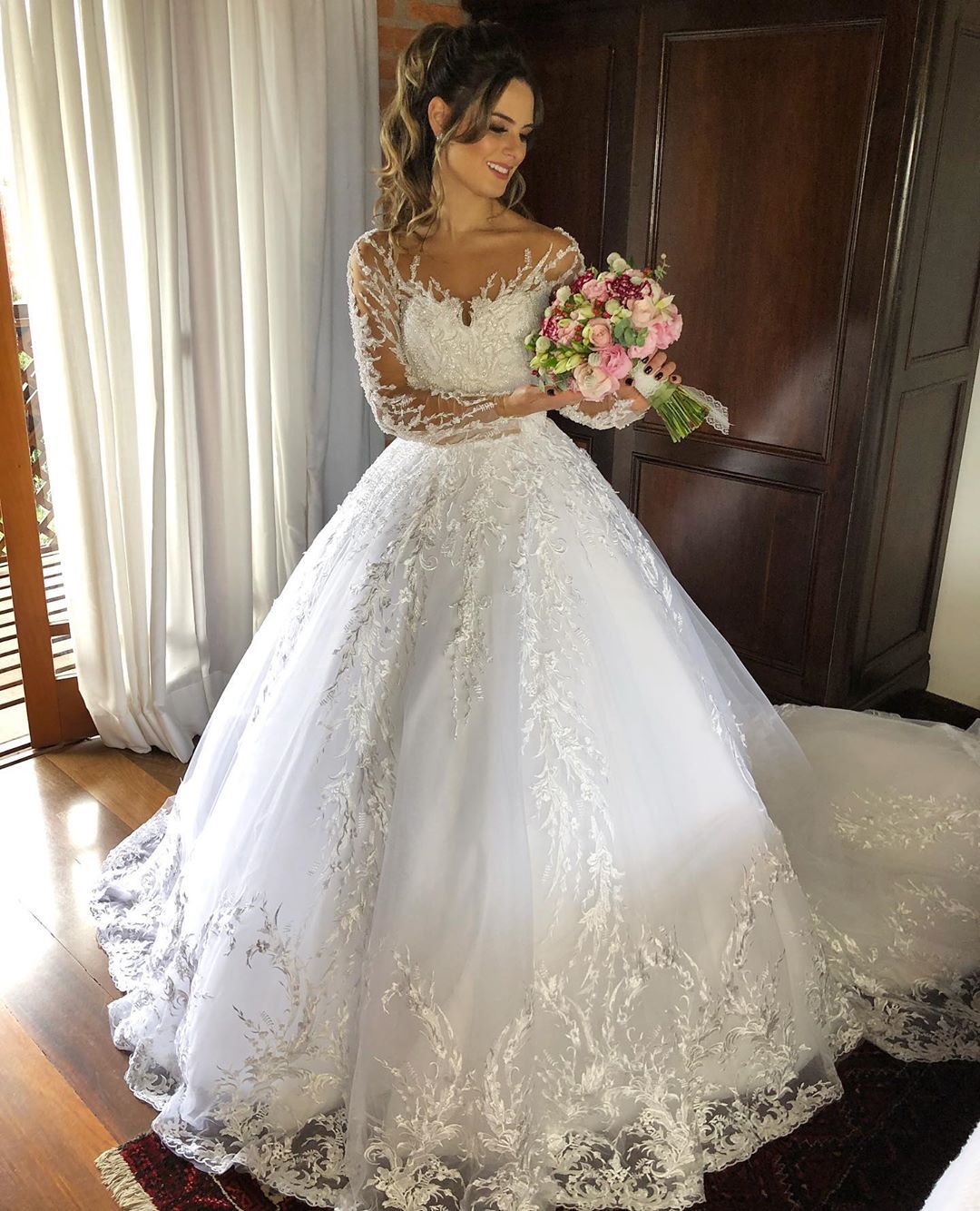 vestido de noiva manga longa praia