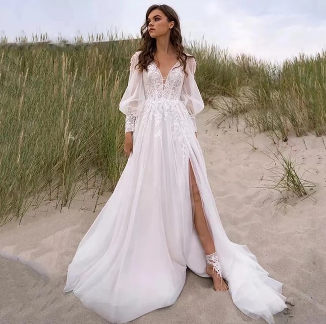 vestido de noiva manga longa igreja