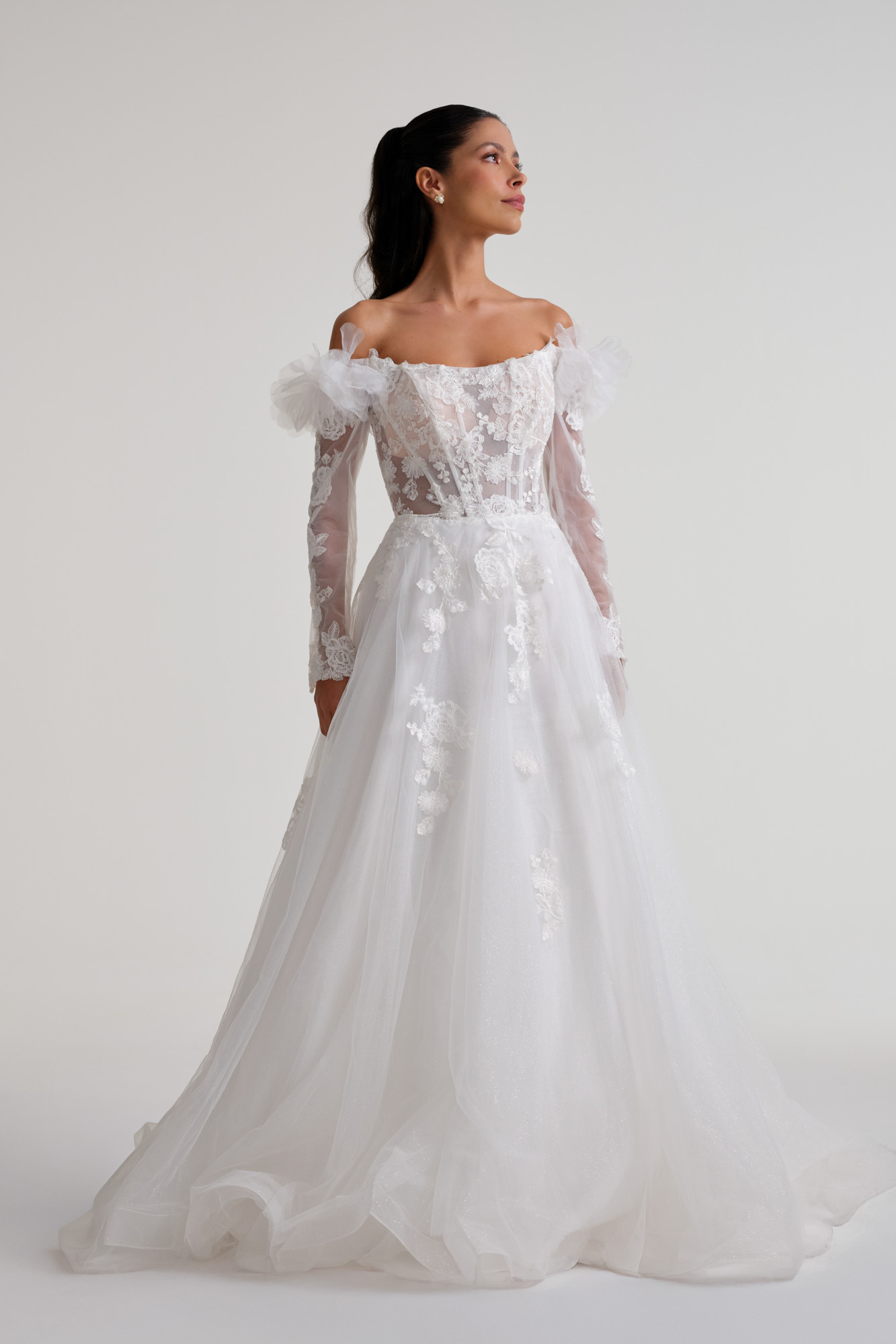 vestido de noiva manga bufante