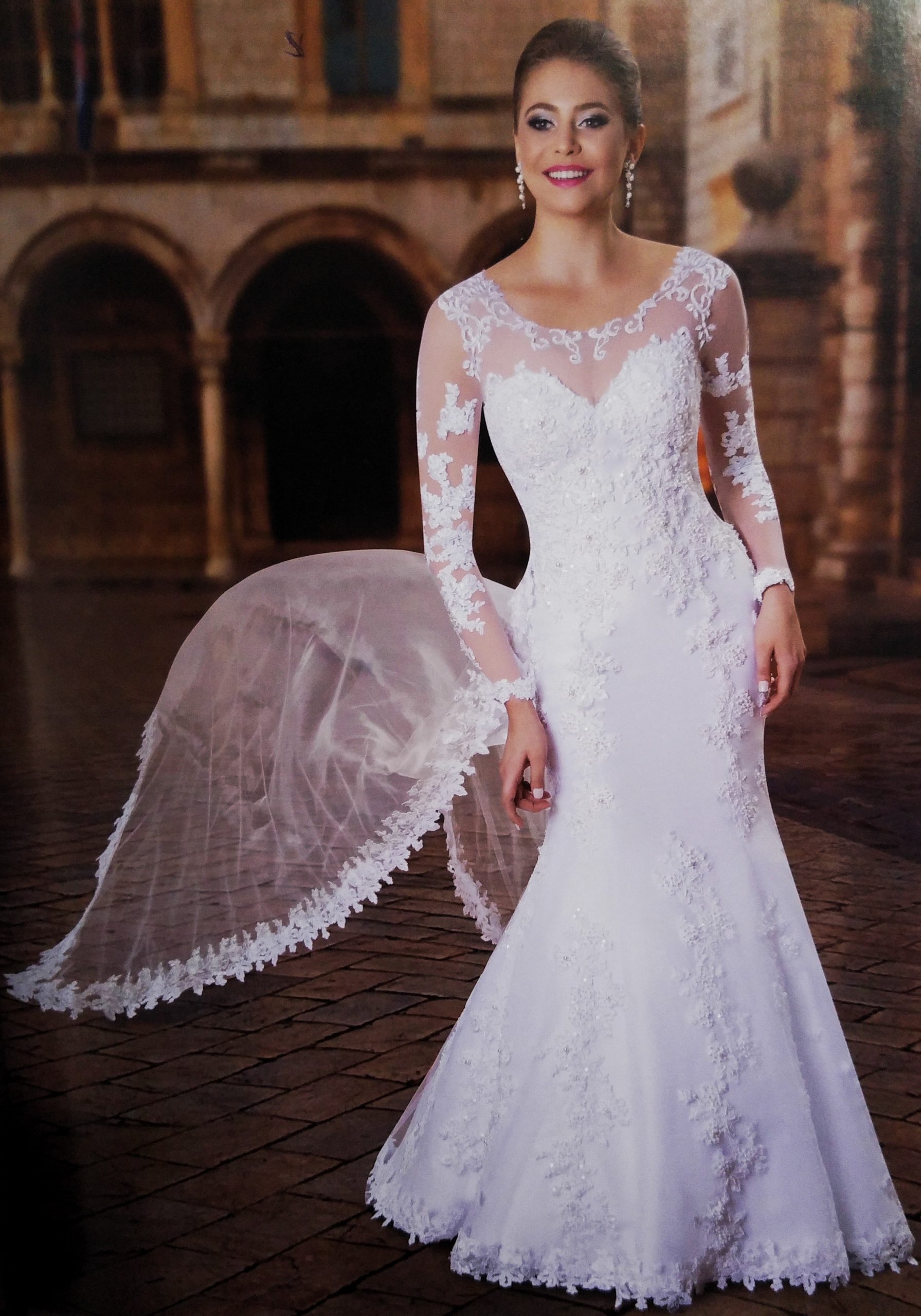 vestido de noiva manga bufante