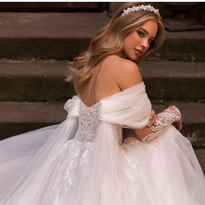 vestido de noiva manga sino