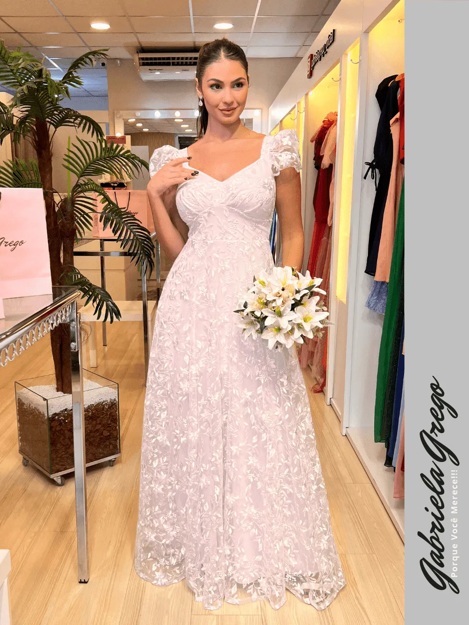 vestido de noiva manga longa simples