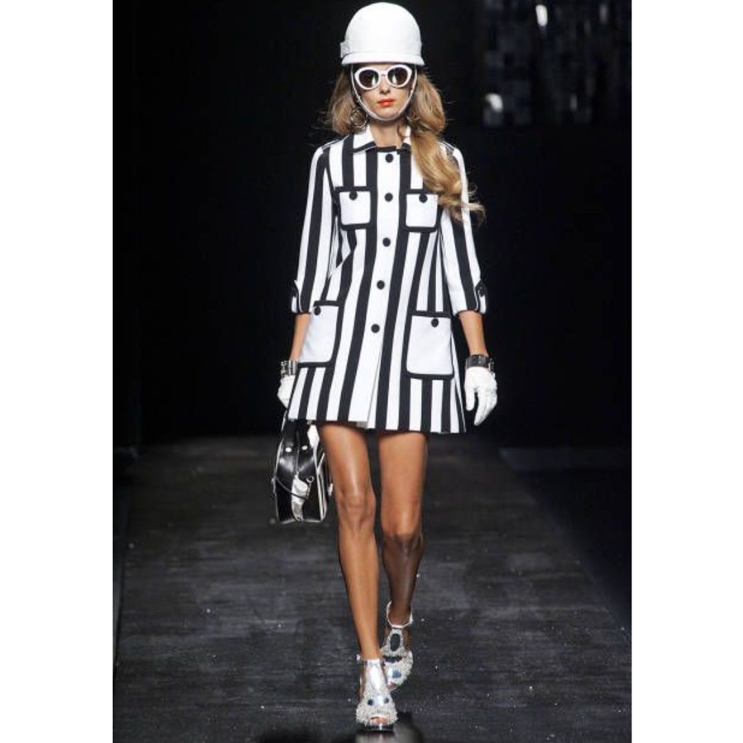 vestido listrado casual